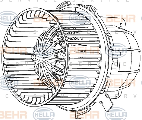 

Двигатель моторчика печки Hella 8EW 351 040-251