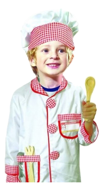 фото Карнавальный костюм город игр повар, цв. белый р.98
