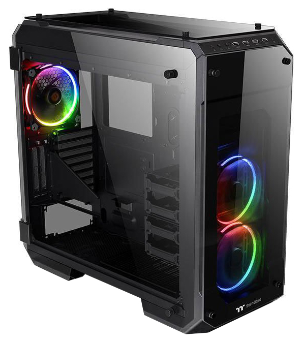 фото Компьютерный корпус thermaltake view 71 tg без бп (ca-1i7-00f1wn-01) black/transparent