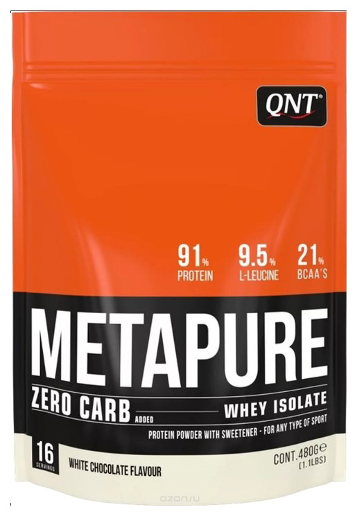 фото Протеин qnt metapure zero carb, 480 г, white chocolate