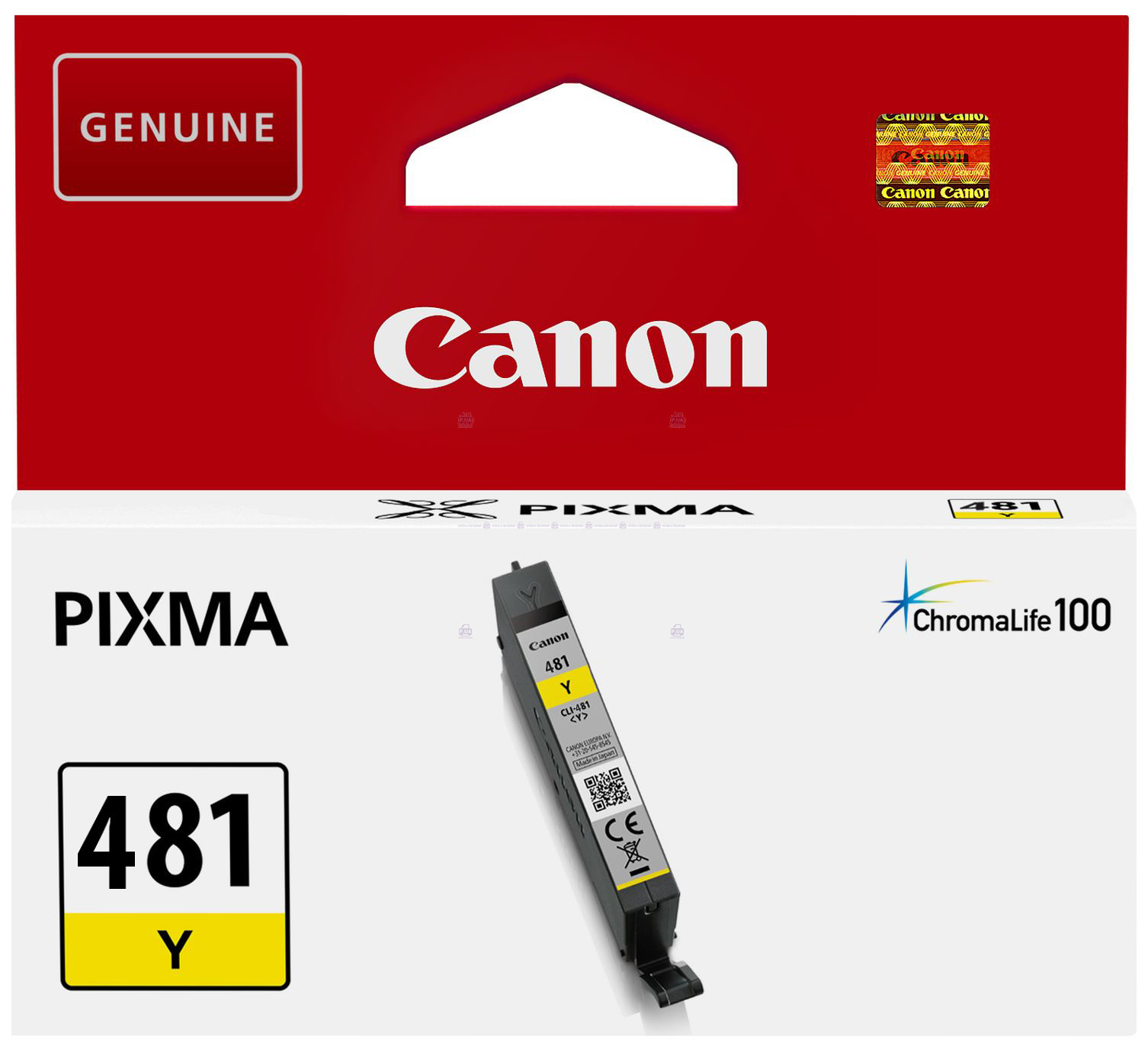 фото Картридж для струйного принтера canon cli-481 y желтый, оригинал