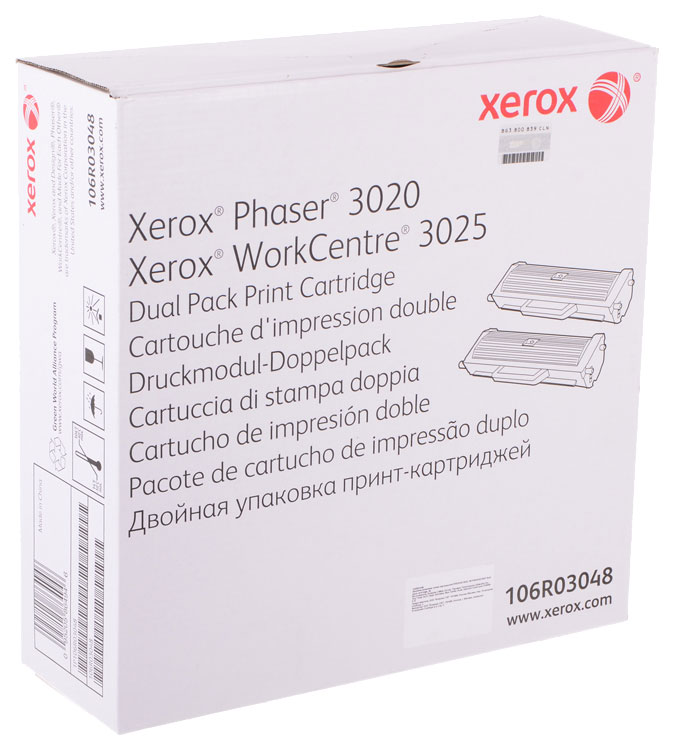 фото Набор картриджей для лазерного принтера xerox 106r03048, черный, оригинал