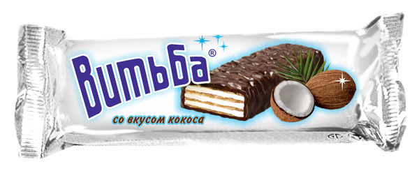 Вафельный батончик Витьба со вкусом кокоса 35 г