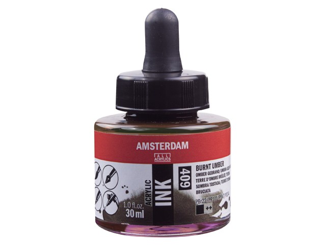 

Акриловые чернила Royal Talens Amsterdam №409 умбра жженая 30 мл