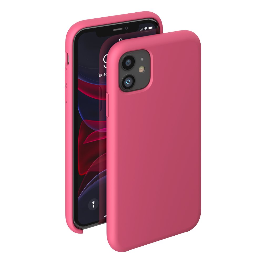 фото Чехол deppa liquid silicone case для apple iphone 11 (фуксия)