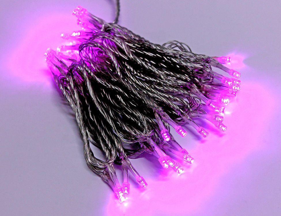 фото Новогодняя электрическая гирлянда beauty led нить-премиум класс est50-4w10-8p 5 м розовый laitcom