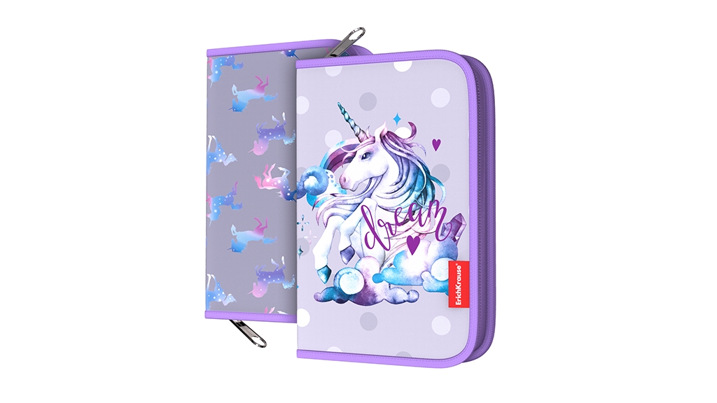 фото Пенал-книжка без наполнения erichkrause® 135x205x30мм dream unicorn