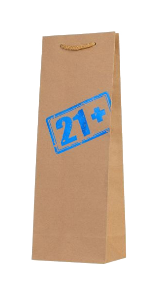 

Пакет бумажный "21+", 12,7х36х8,3 см