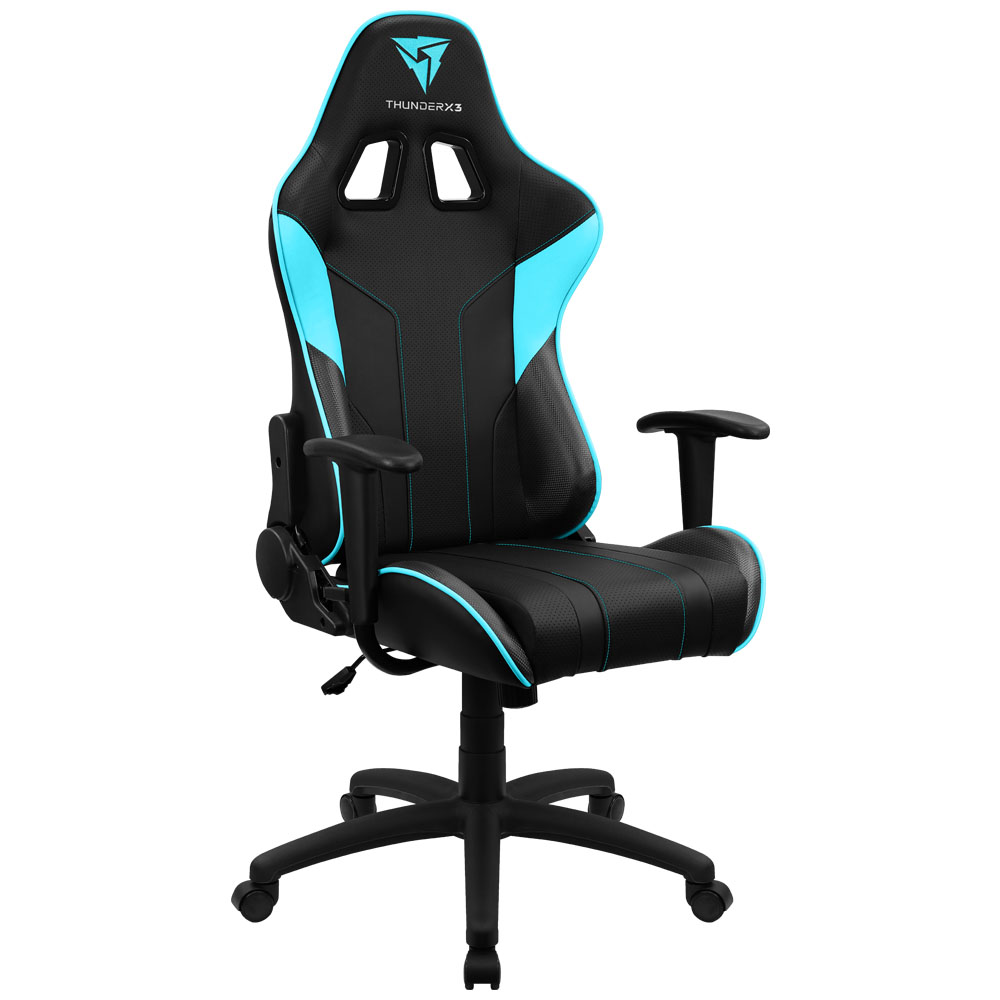 фото Игровое кресло thunderx3 ec3 air tx3-ec3bc, черный/голубой