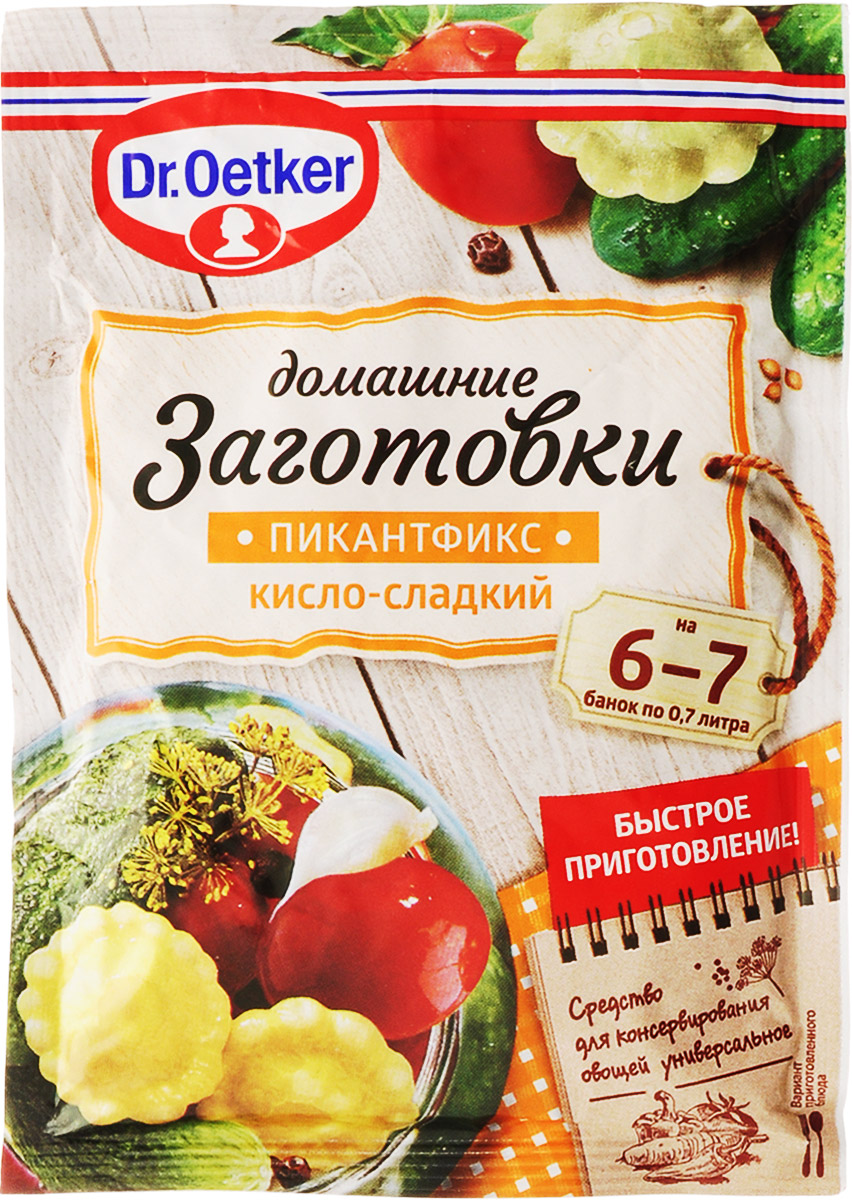 фото Средство для консервирования dr.oetker пикантфикс кисло-сладкий 100 г