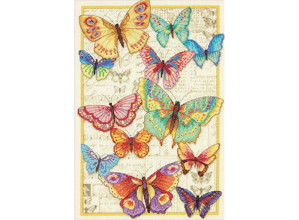 Набор для вышивания Dimensions Красота бабочек,123639