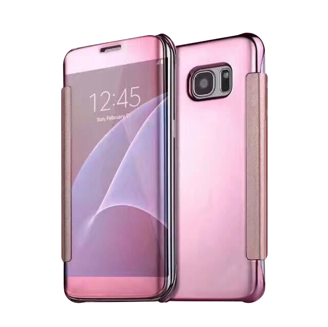 фото Чехол mypads для samsung galaxy j1 2016 sm-j120f/h duos clear view cover pink