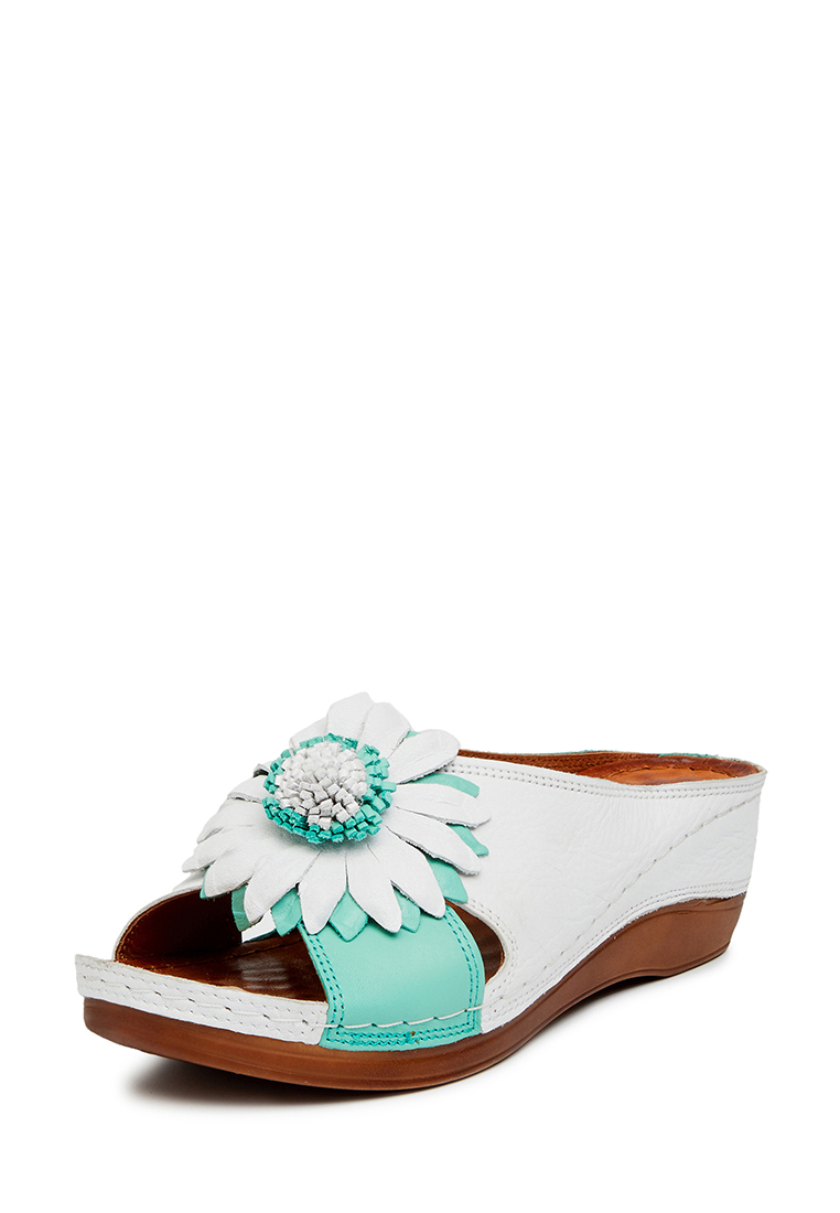 

Сабо женские Alessio Nesca 710018281 белые/бирюзовые 39 RU, Белый;бирюзовый, 710018281