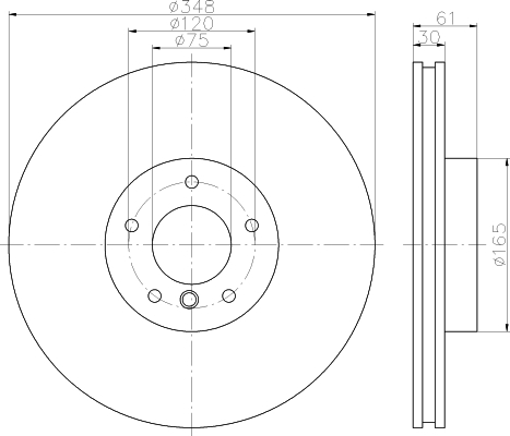 фото Тормозной диск hella pagid 8dd355117741 hella pagid/behr