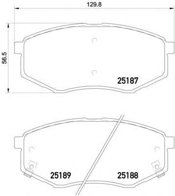 Комплект тормозных колодок Brembo P30055