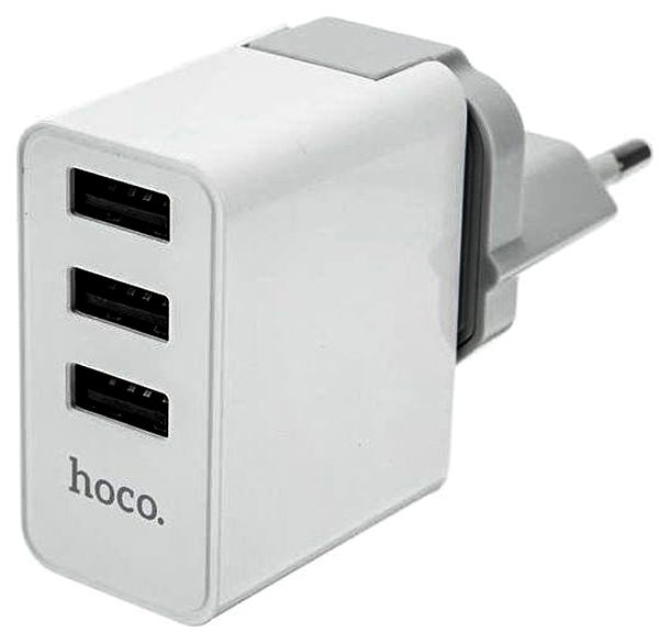 

Сетевое зарядное устройство Hoco C20, 3xUSB, 2,4 A, white, C20