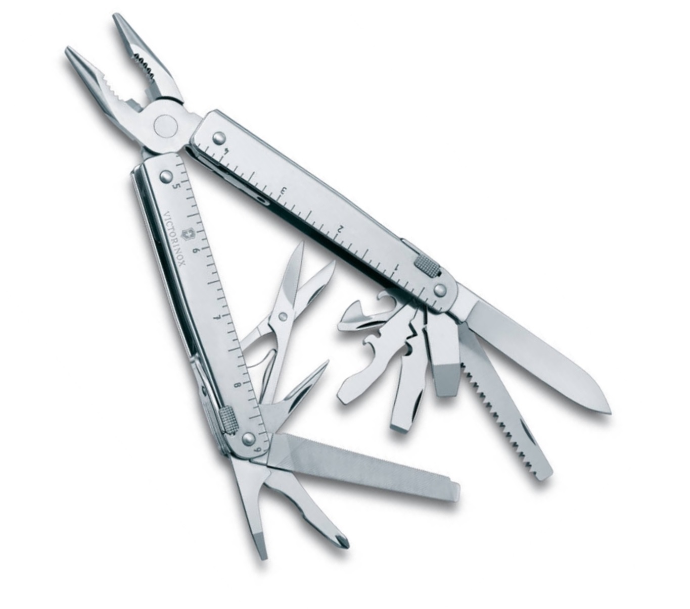 

Мультитул Victorinox SwissTool X, серебристый, 27 опций, SwissTool X