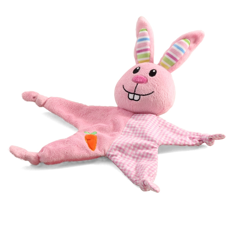 фото Мягкая игрушка для собак triol зайка шуршащий, розовый, 28 см