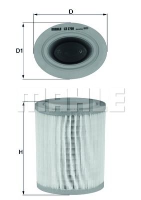 фото Фильтр воздушный knecht lx 2790 mahle/knecht