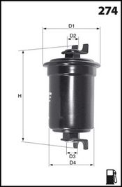 

Фильтр топливный MECAFILTER ELE6034