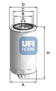 фото Фильтр топливный ufi 24.999.01