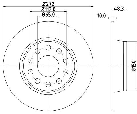 фото Тормозной диск hella pagid 8dd 355 116-971