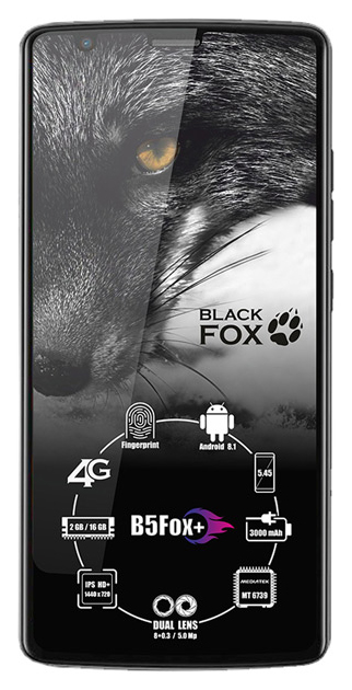 

Смартфон Black Fox B5 Fox+ 2/16GB Black, B5 Fox+