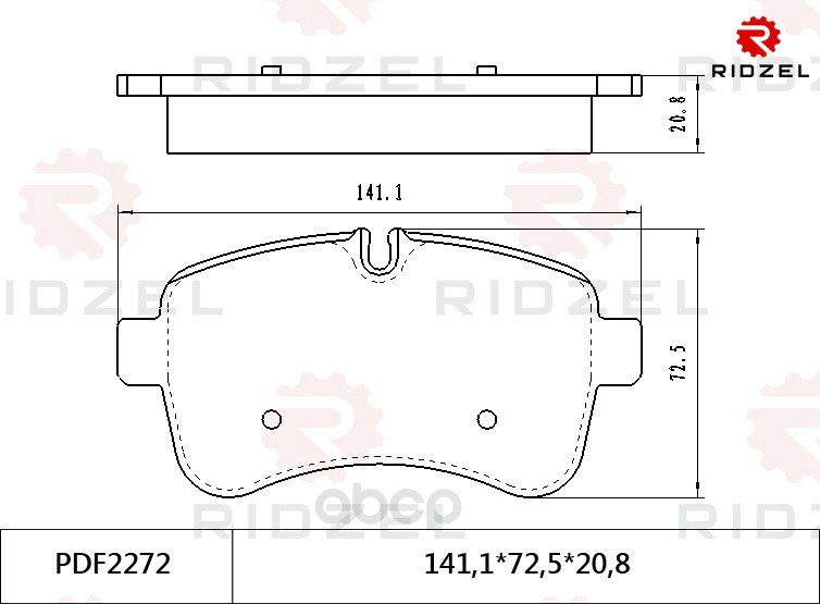 

Комплект тормозных колодок RIDZEL PDF2272