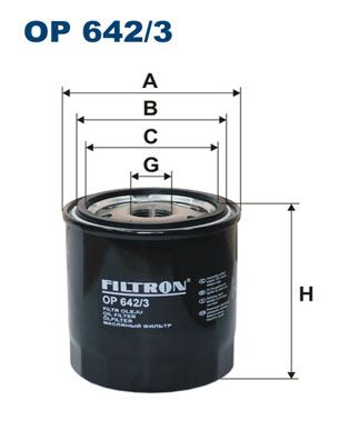 фото Фильтр масляный filtron op642/3