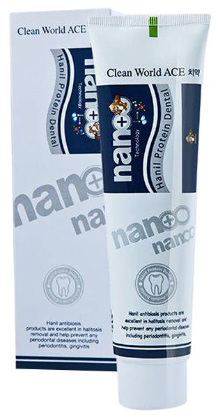 Зубная паста Hanil Nano Protein Dental с серебром и протеином 180 г зубная паста himalaya herbals dental cream профилакт с фтором защита от кариеса 100 мл