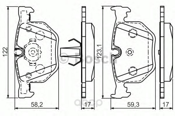 

Тормозные колодки Bosch задние 986494286