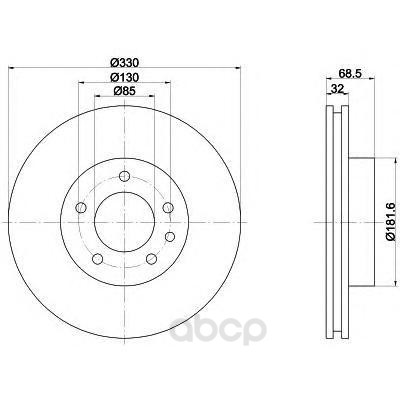 

Тормозной диск HELLA PAGID 8DD355109741