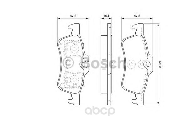 Тормозные колодки дисковые BOSCH 0986494063