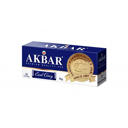 Чай черный Akbar earl grey с медалью 25 пакетиков