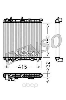 

Радиатор системы охлаждения акпп citroen с3 1.4i 02 Denso DRM07011