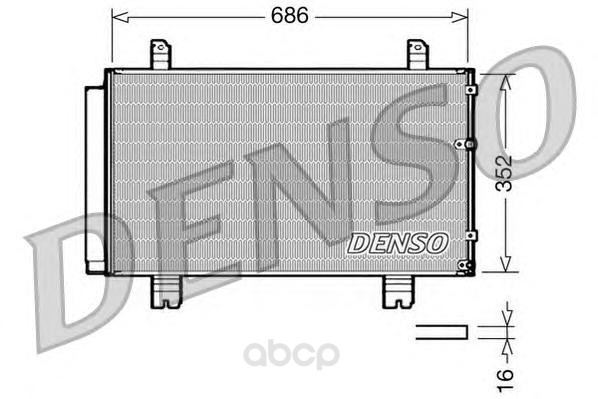 

Радиатор кондицинера 686x352 Denso DCN51002
