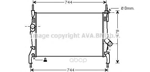 фото Радиатор охлаждения двигателя ava fd2404