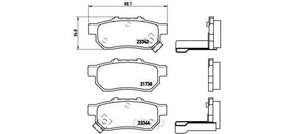 

Тормозные колодки brembo задние P28025