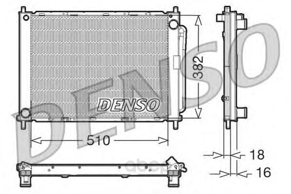 фото Радиатор охлаждения двигателя denso drm23100