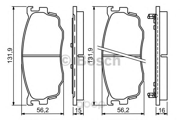 

Колодки дисковые передние BOSCH 0986494258