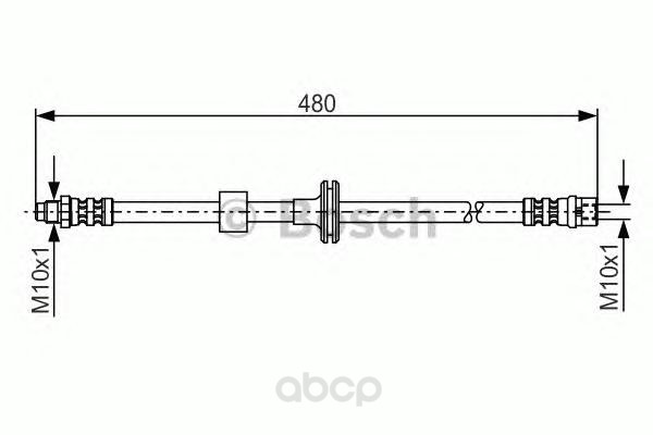 фото Шланг тормозной системы bosch 1987476778 передний