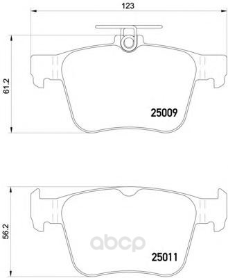 

Тормозные колодки дисковые brembo P85124