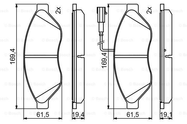 

Тормозные колодки Bosch дисковые 986494798