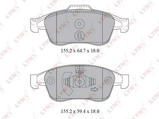 

Тормозные колодки LYNXauto дисковые BD6317