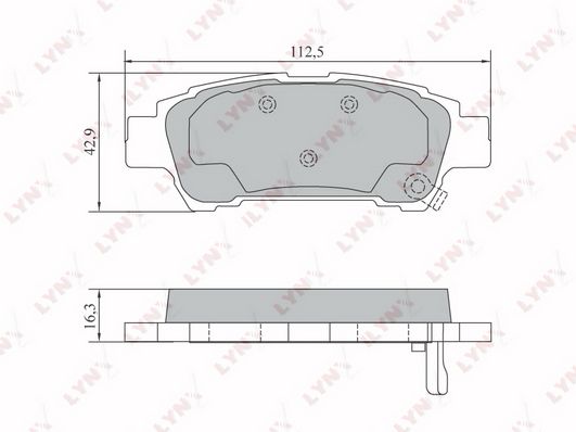 

Тормозные колодки LYNXauto дисковые BD7574