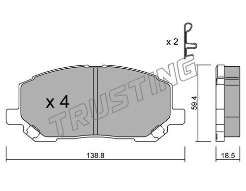 

Тормозные колодки TRUSTING дисковые 6320