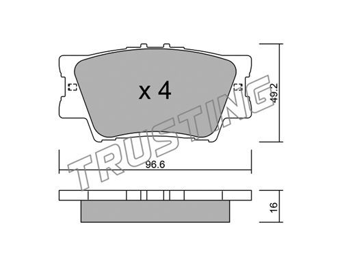 

Тормозные колодки TRUSTING дисковые 7650