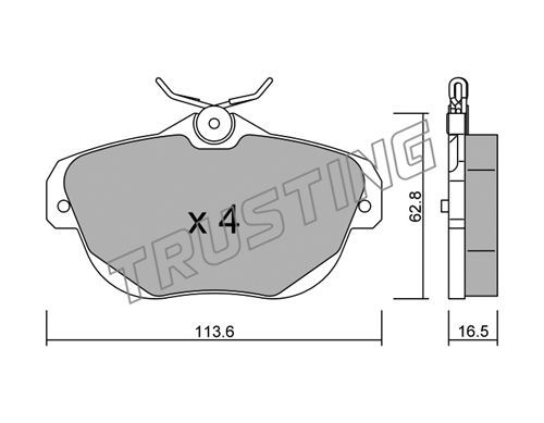 

Тормозные колодки TRUSTING дисковые 8730