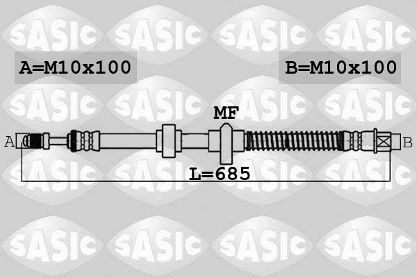 Шланг тормозной системы SASIC 6600057