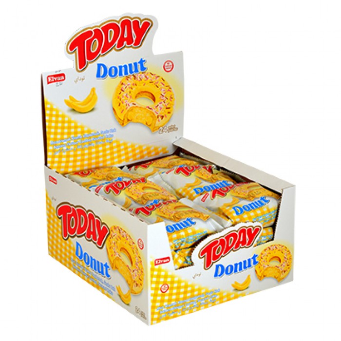 

Кекс Today Donut вкус банан, 40 г х 24 шт, индивидуальная упаковка; набор